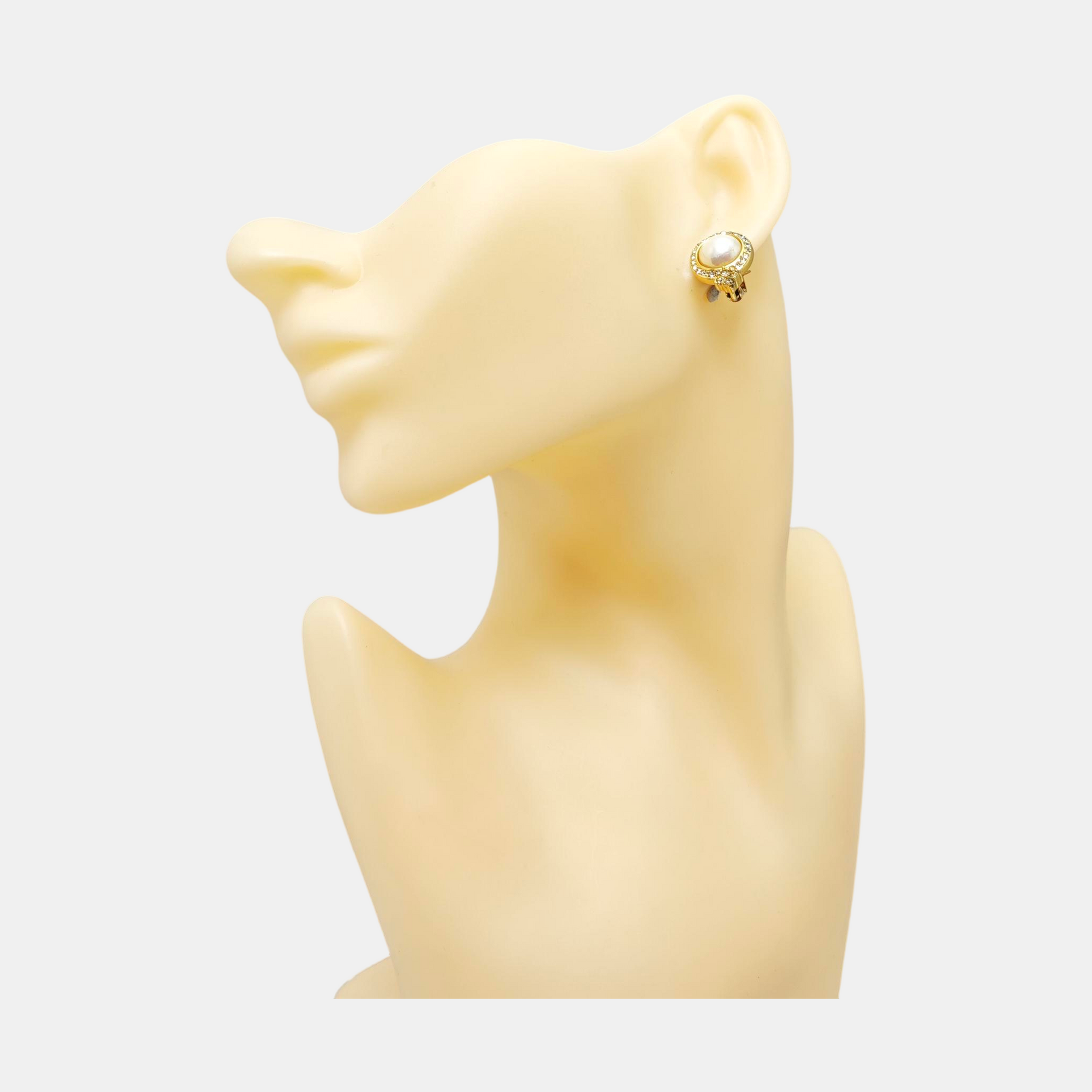Metal White Clip On Earrings