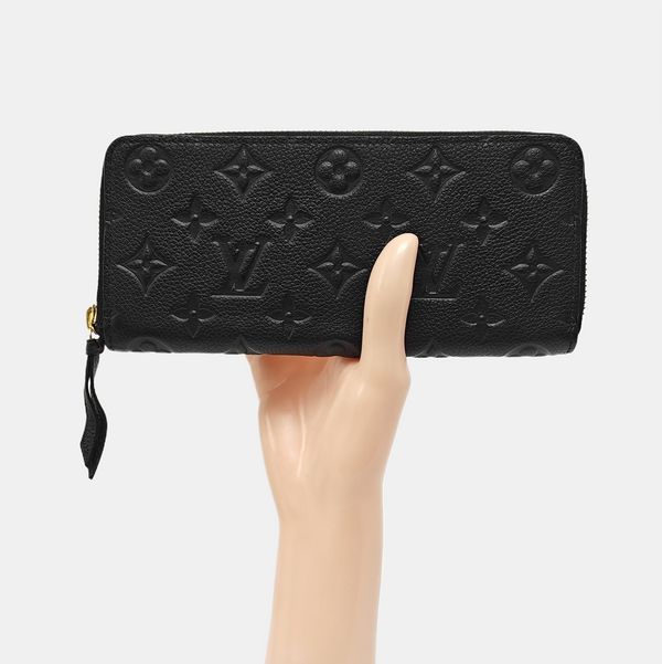 CLÉMENCE Monogram Calfskin Black Wallet