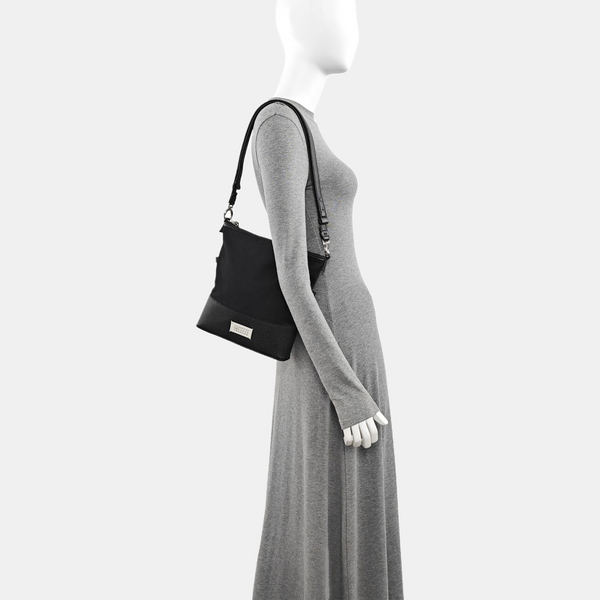 Fabric Top Handle Bag Black