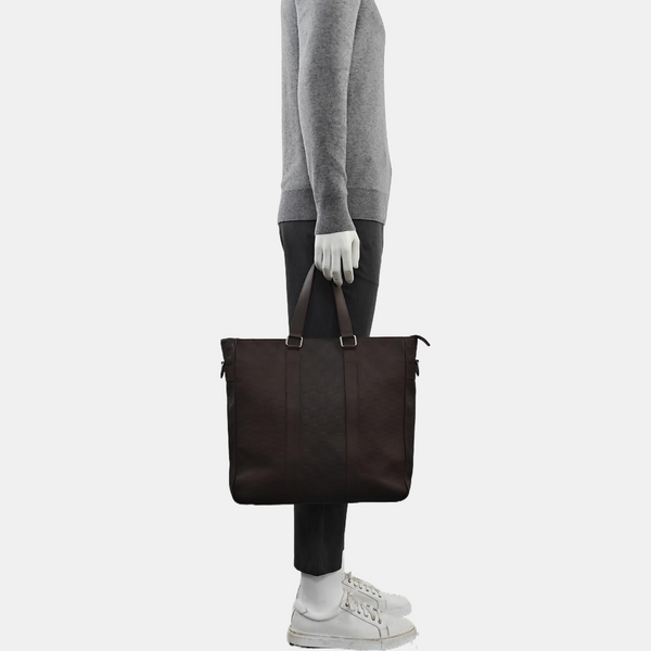 TADAO PM Damier Ebene Calfskin Brown