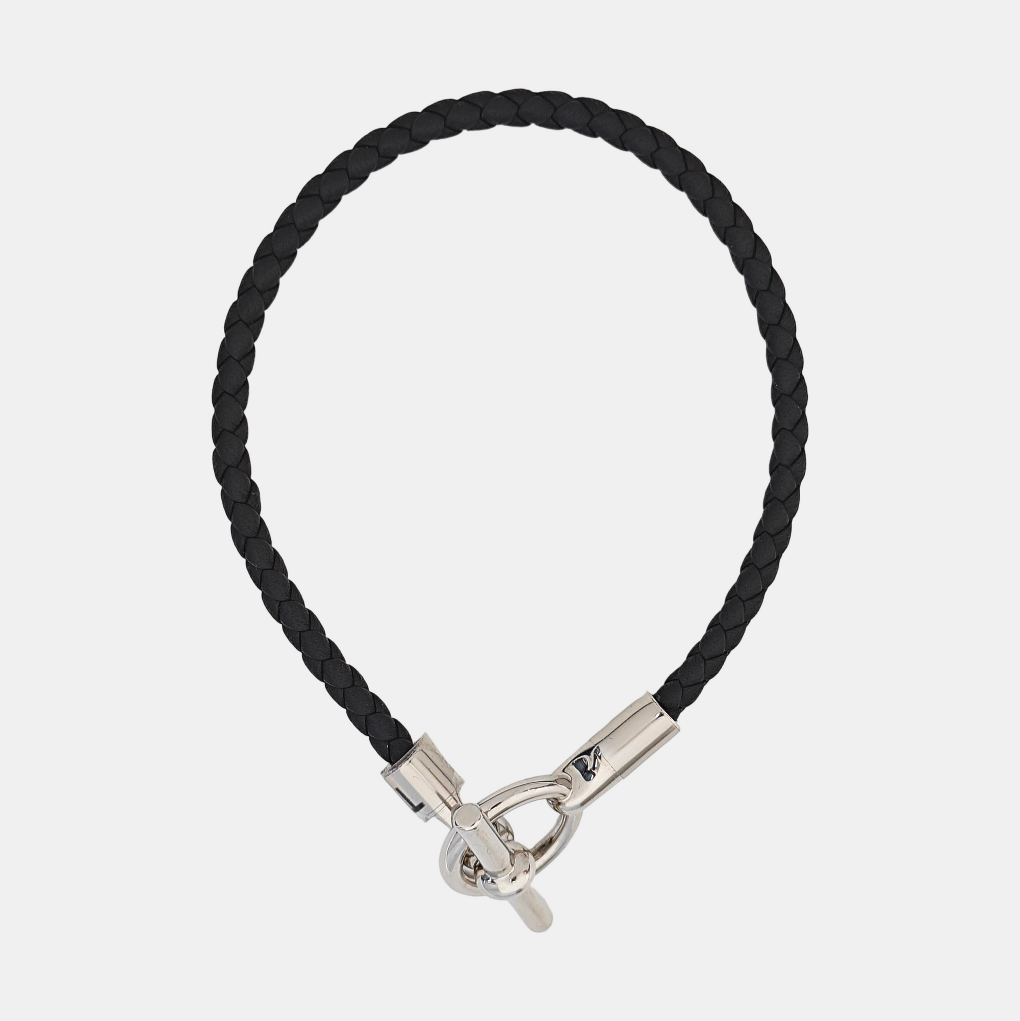 Glenan Palladium Plated Black Bracelet