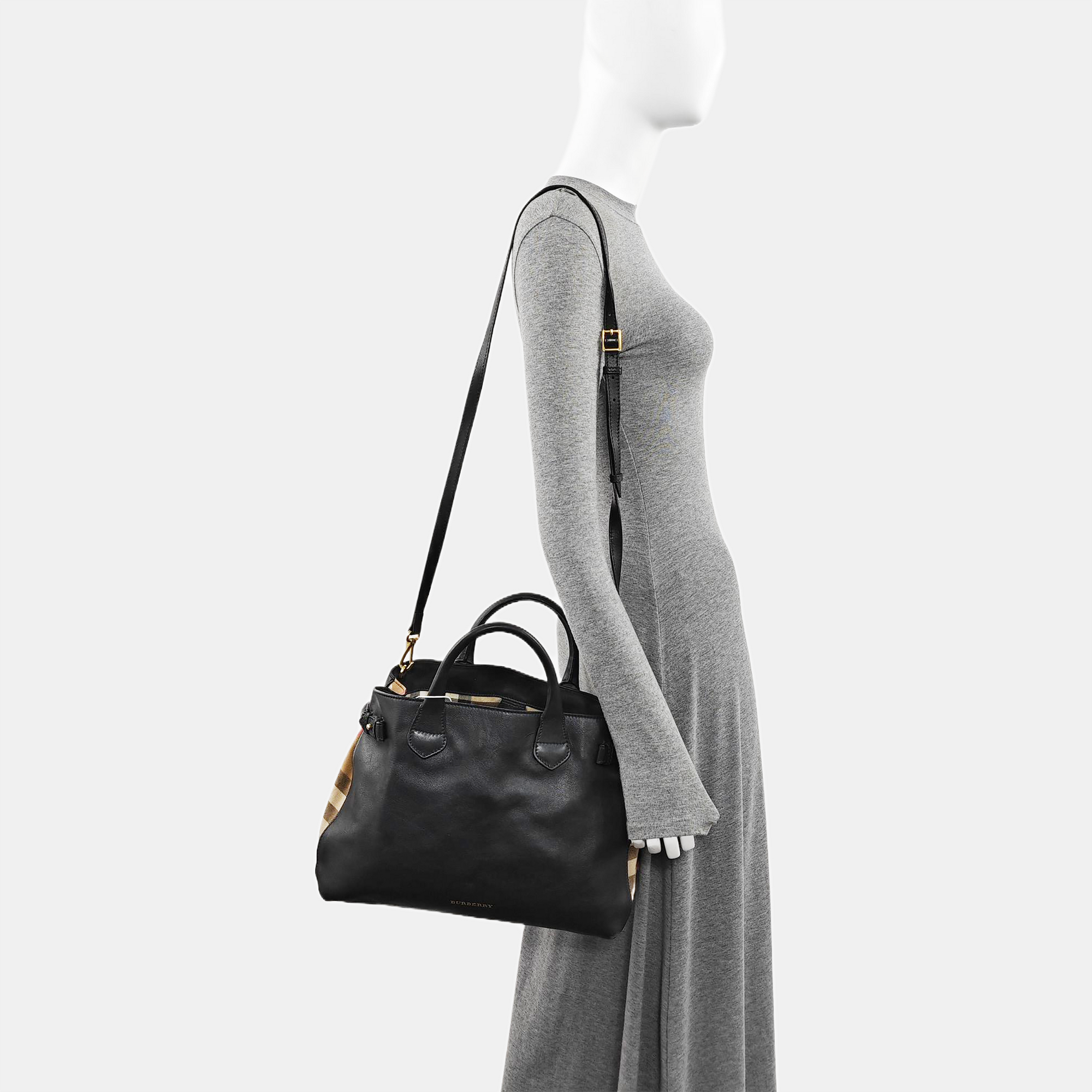 The Banner Medium Calfskin Black