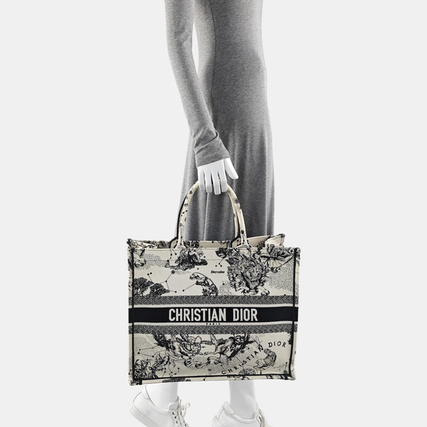 Book Tote Large Canvas Beige