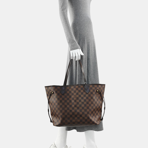 NEVERFULL MM Damier Ebene Coated Canvas Brown