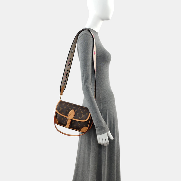 DIANE Monogram Coated Canvas Brown