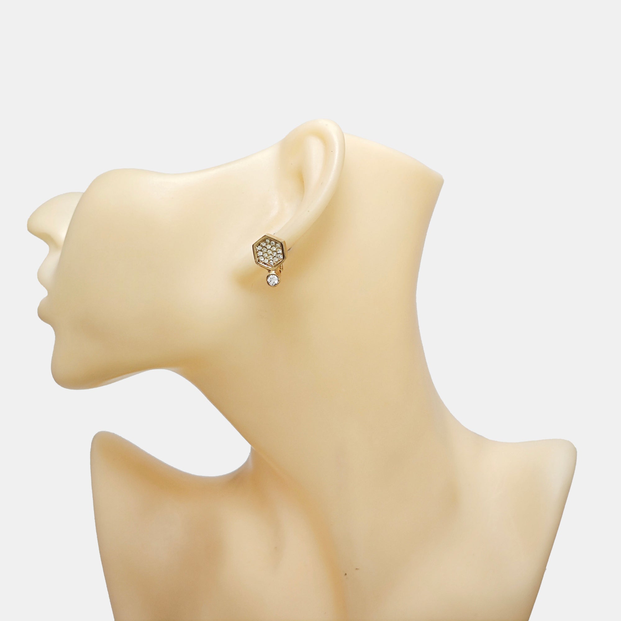 Metal Gold Clip On Earrings