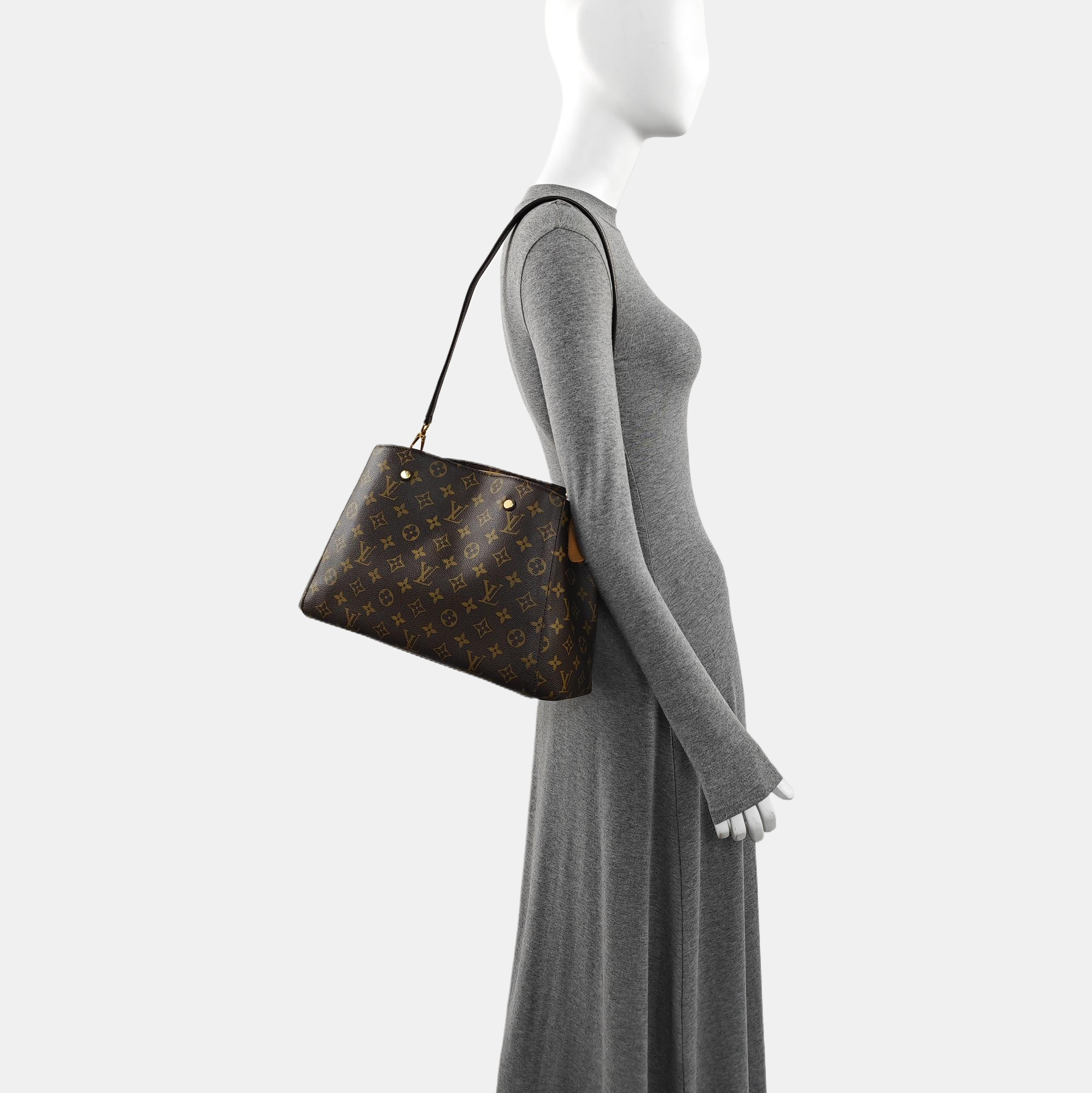 MONTAIGNE Monogram Coated Canvas Brown