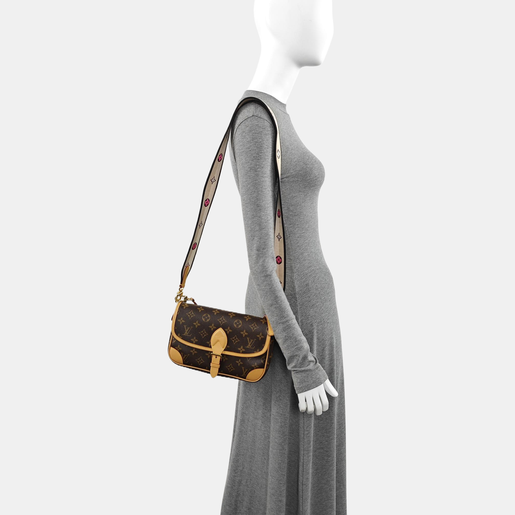DIANE Monogram Coated Canvas Brown