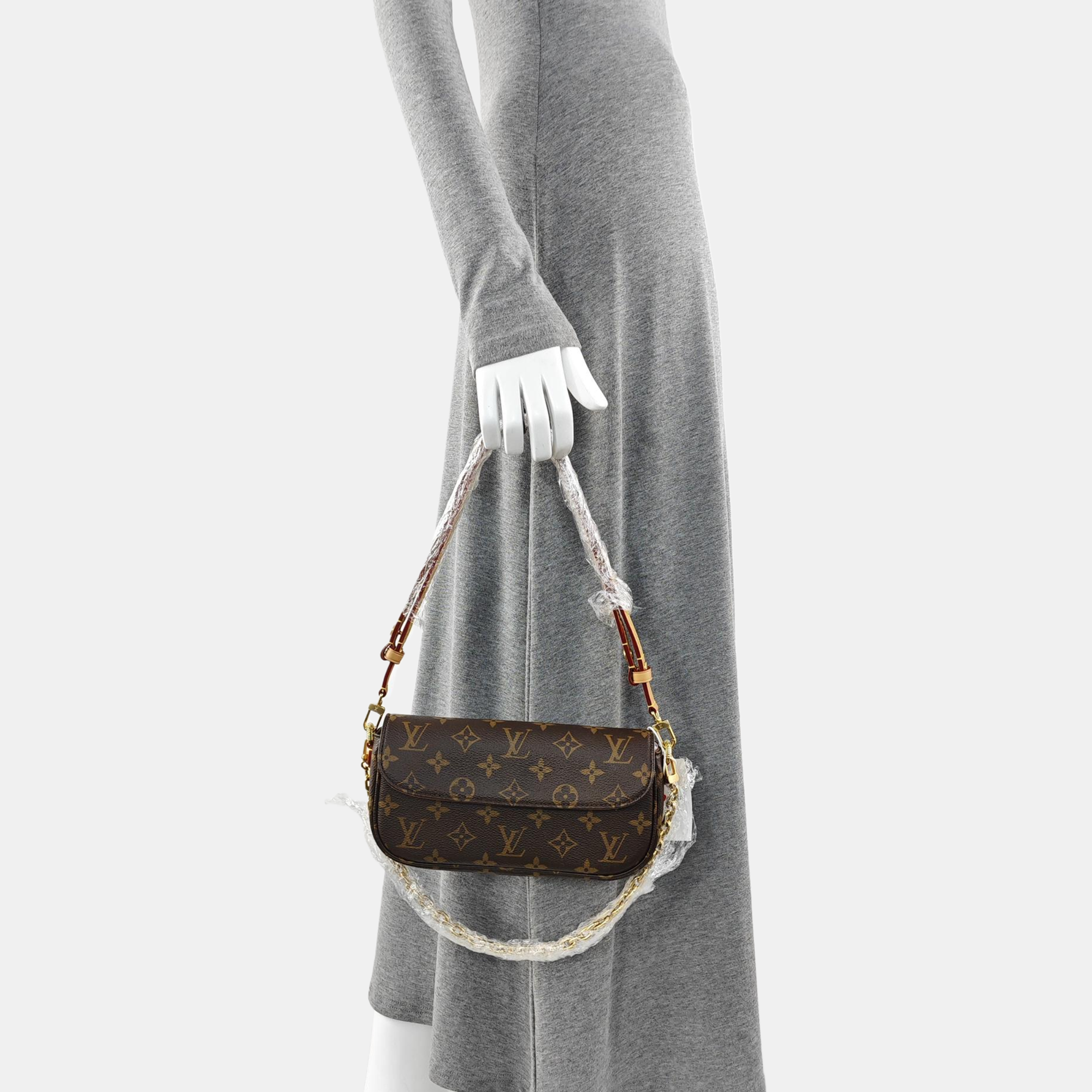 IVY Monogram Coated Canvas Brown