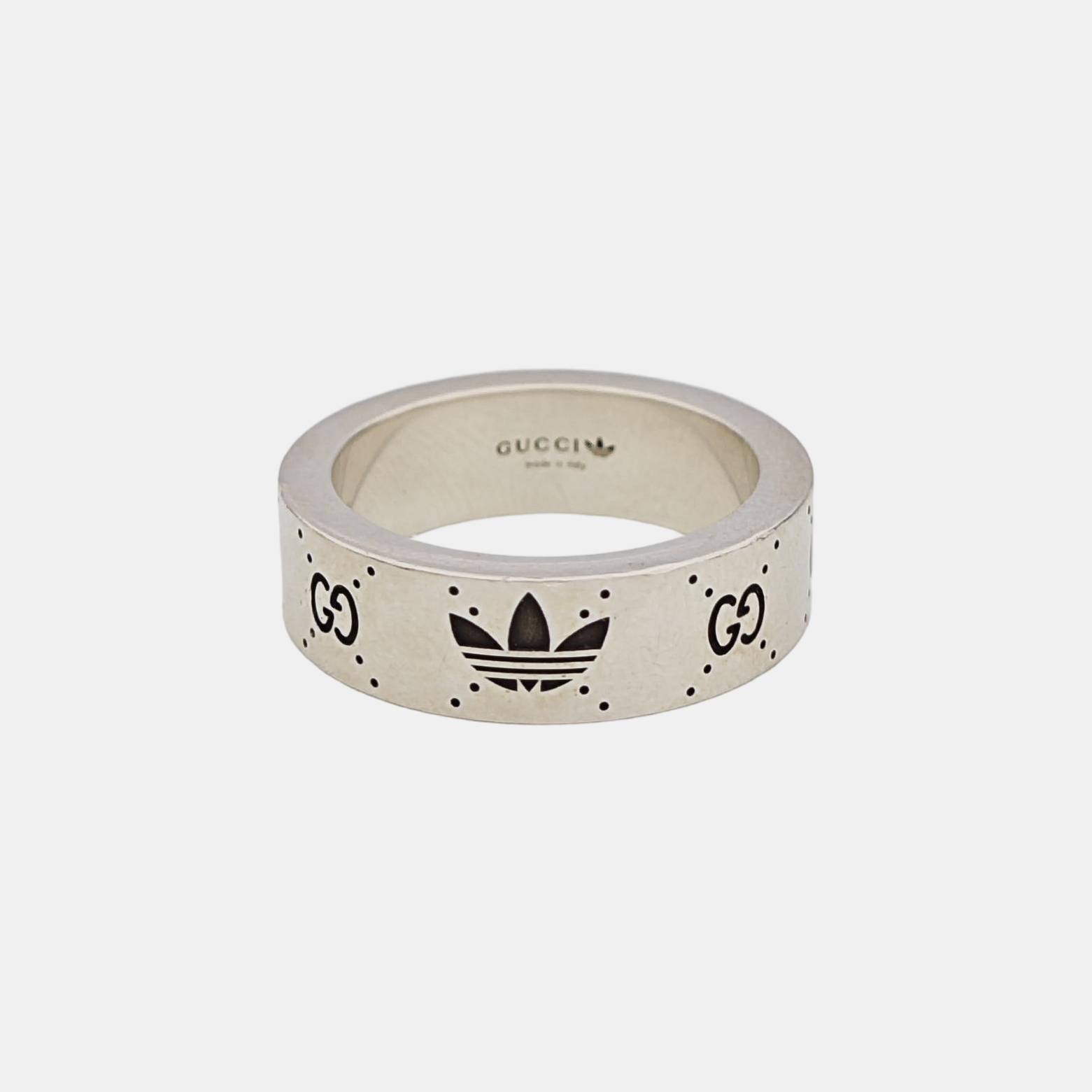 Adidas X Gucci 925 Sterling Silver Ring EU 52