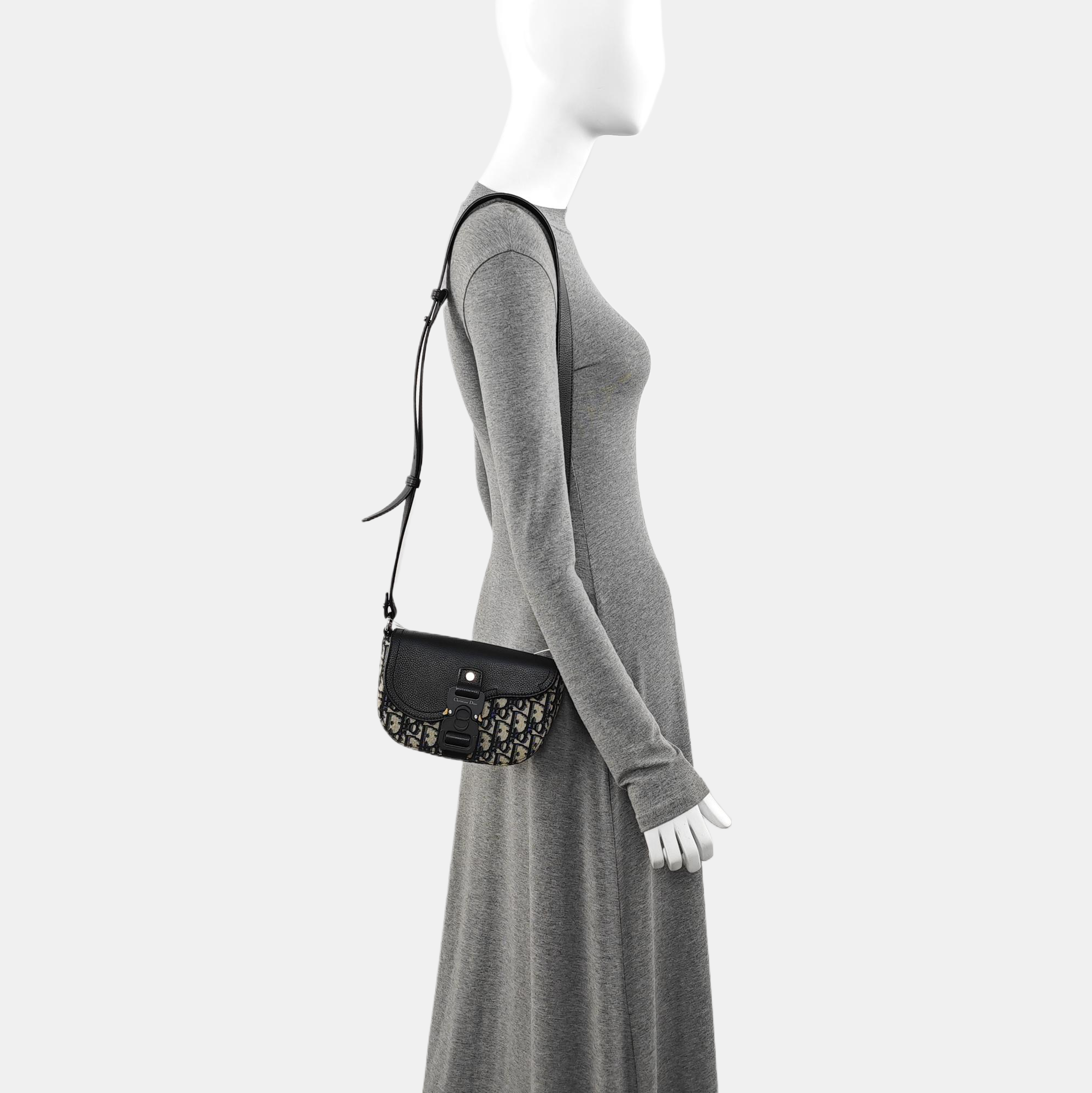 Authenticated pre-owned  Saddle Mini Monogram Canvas Beige - Shoulder Bag at Looply
