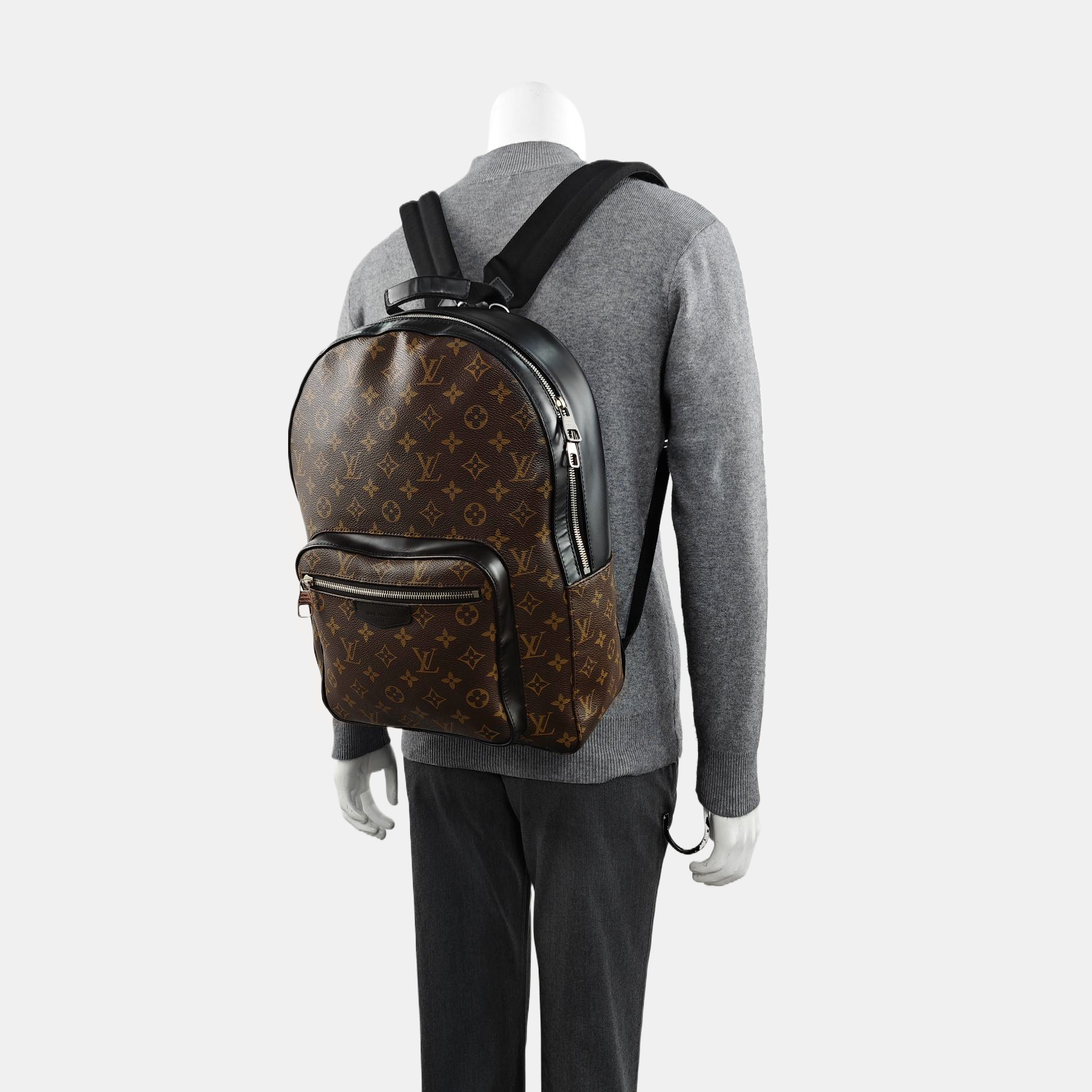 JOSH Monogram Coated Canvas Brown