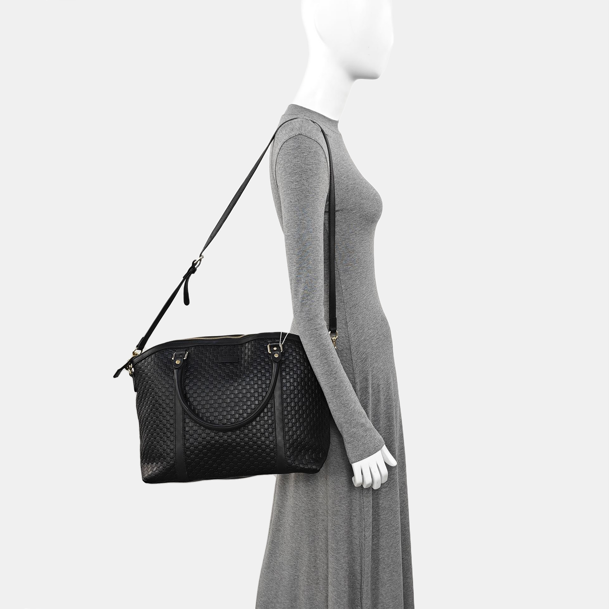 Microguccissima Monogram Calfskin Black