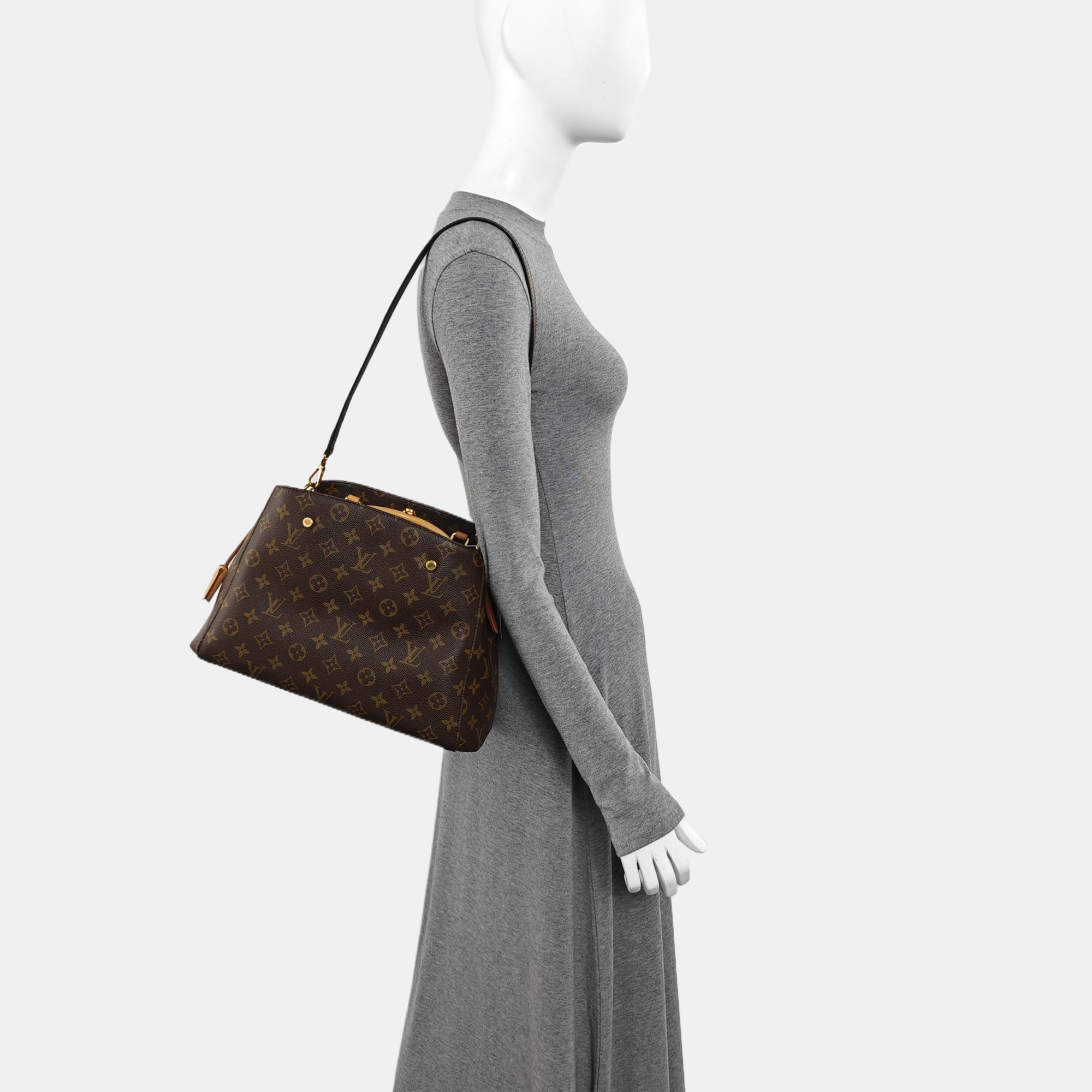 MONTAIGNE Monogram Coated Canvas Brown
