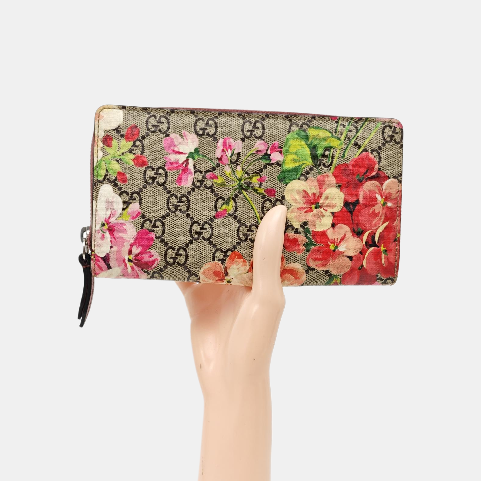 GG Blooms Monogram Coated Canvas Beige Wallet