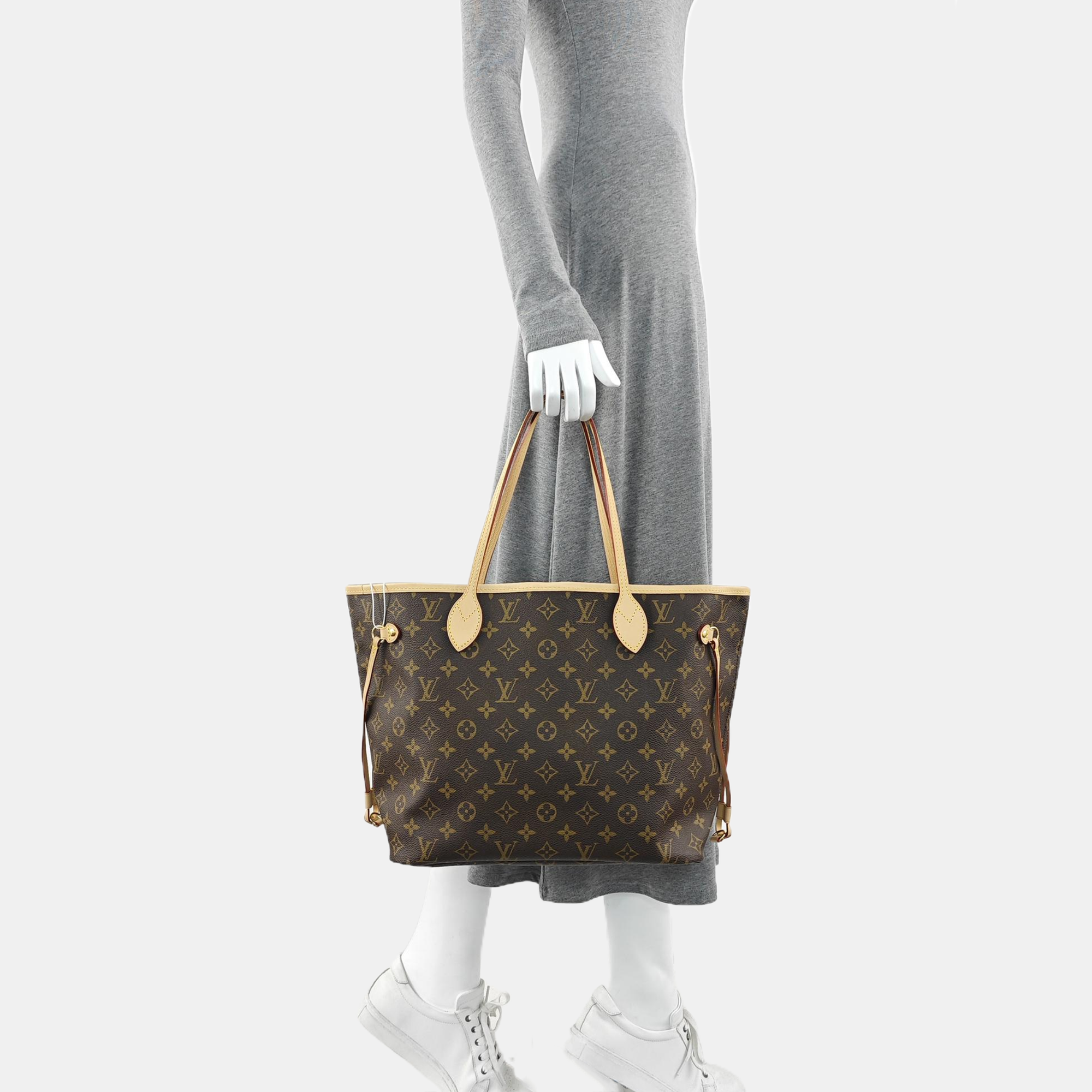 NEVERFULL MM Monogram Coated Canvas Brown