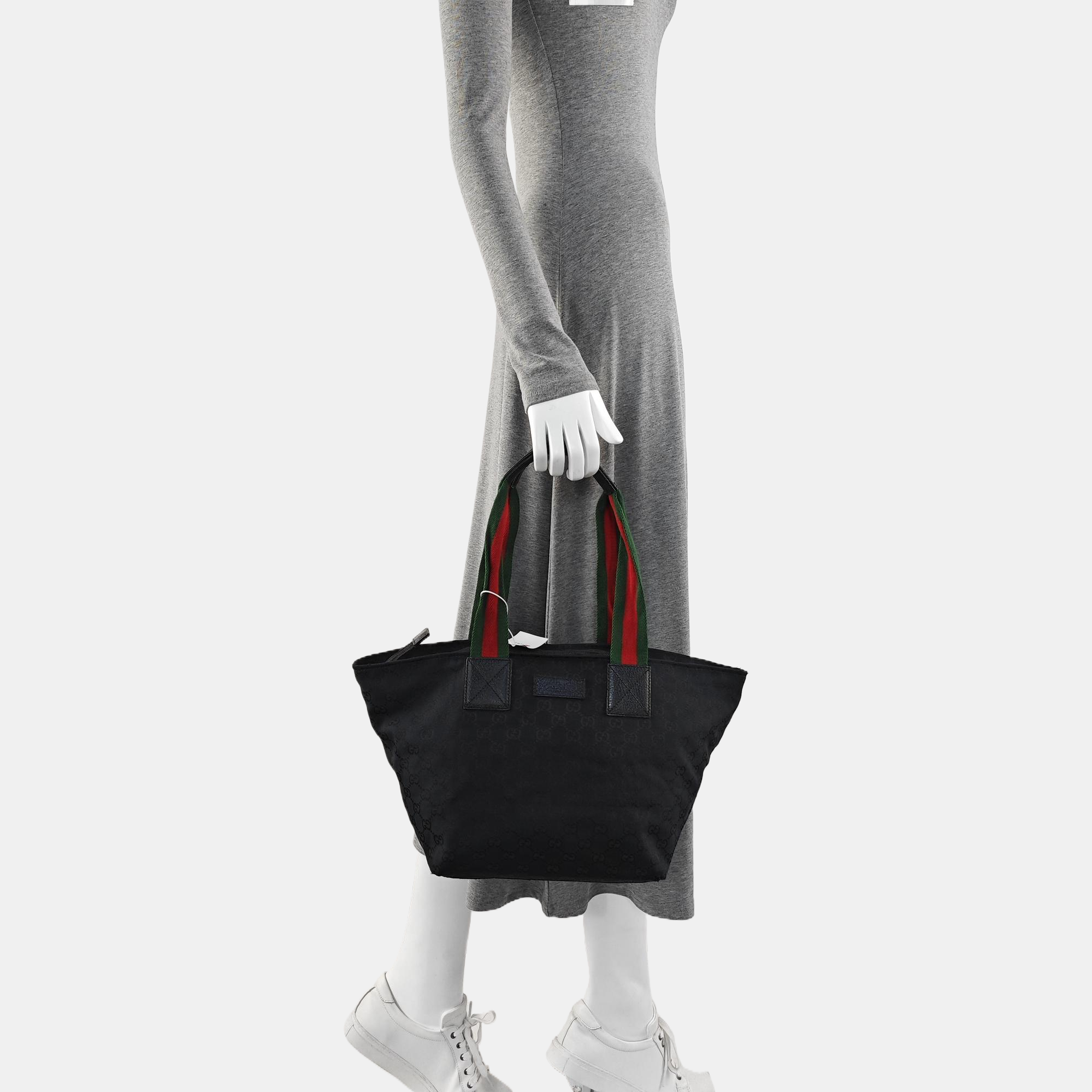 Monogram Canvas Tote Bag Black