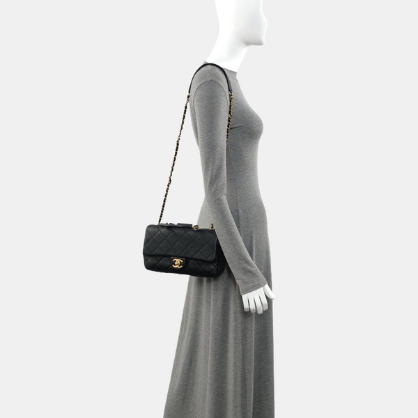 IN THE LOOP Quilted Lambskin Black