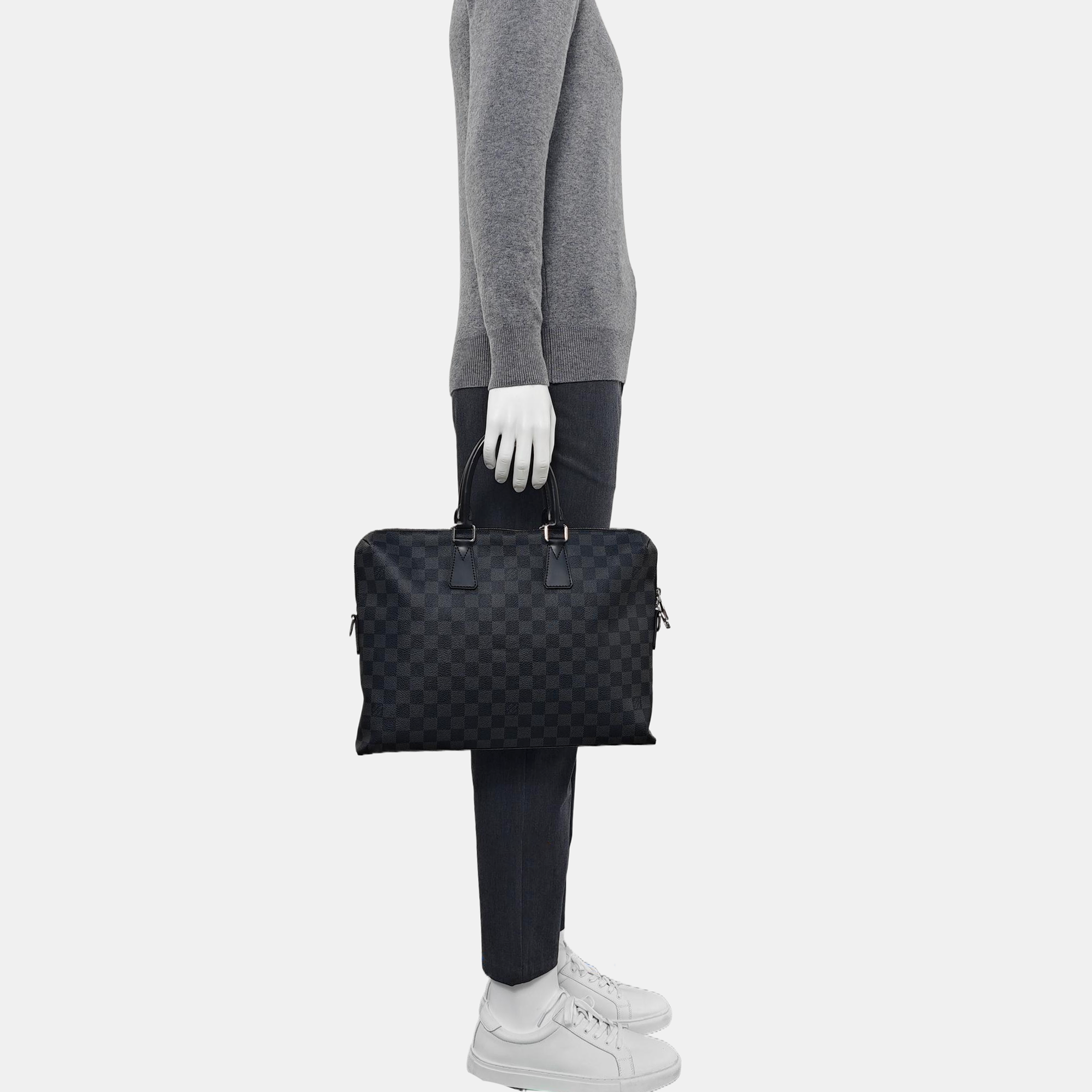 PORTE-DOCUMENTS Damier Graphite Coated Canvas Gray