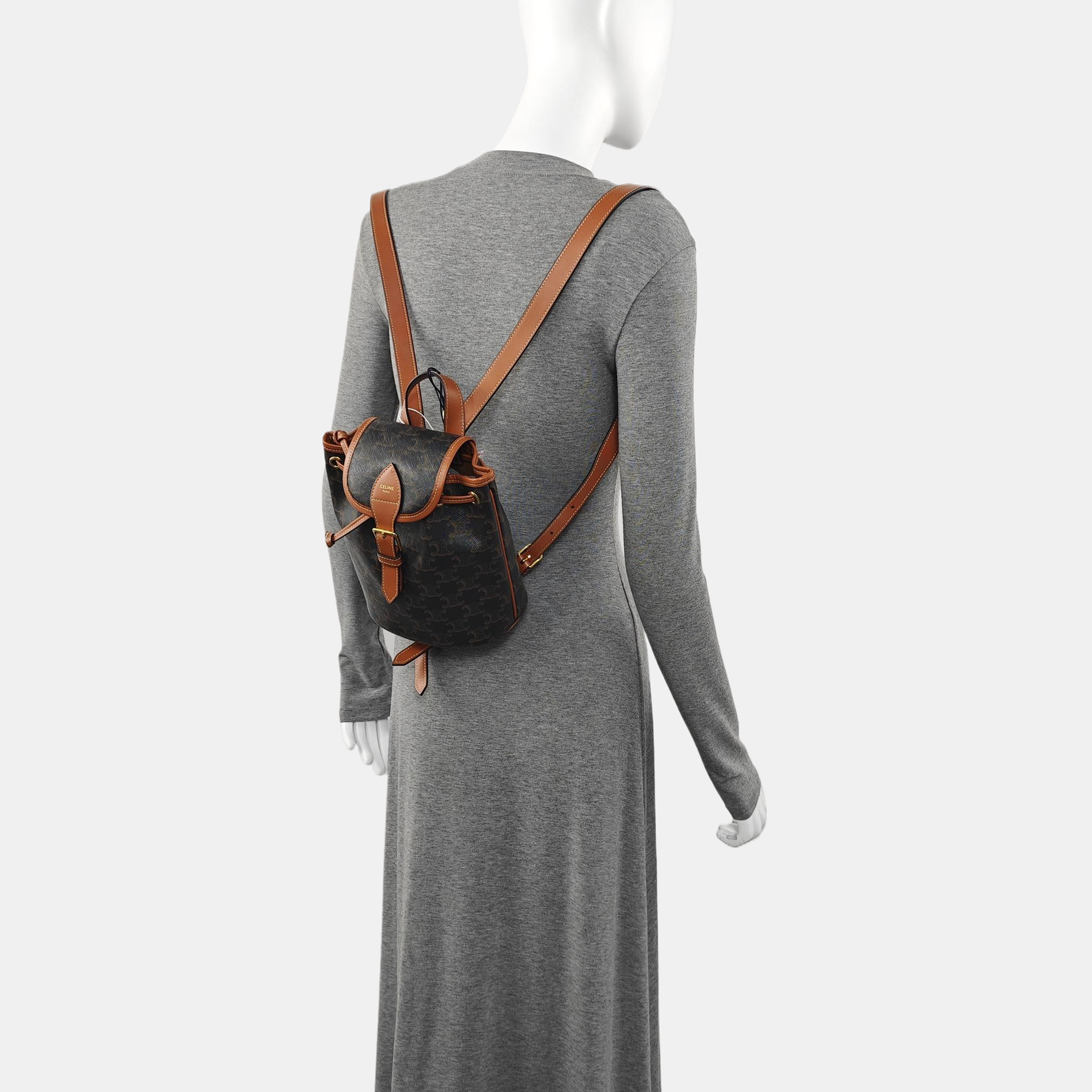 TRIOMPHE Mini Coated Canvas Brown