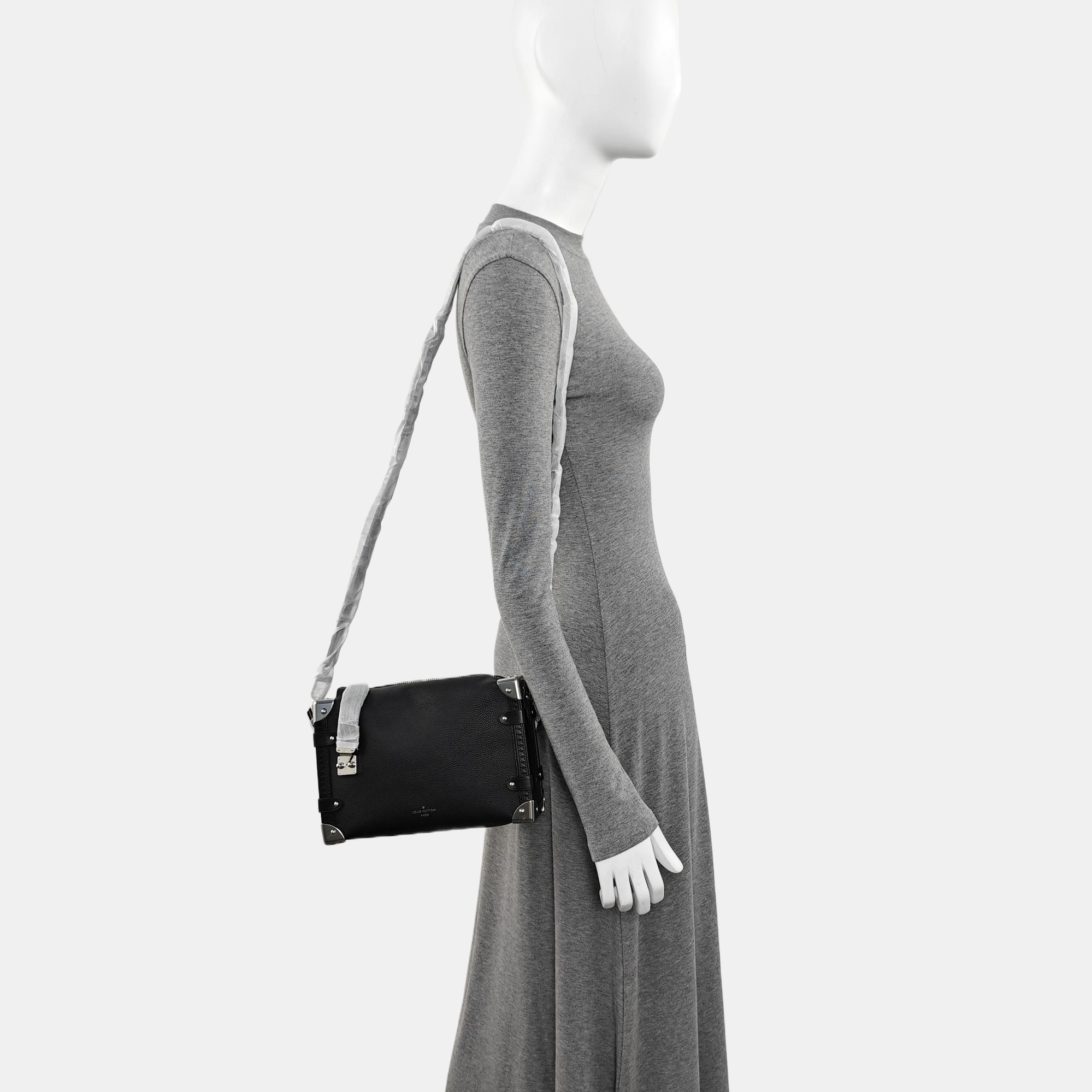 SIDE TRUNK MM Calfskin Black