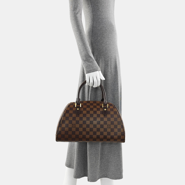 RIBERA MM Damier Ebene Coated Canvas Brown
