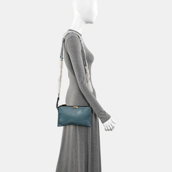 Calfskin Crossbody Bag Blue