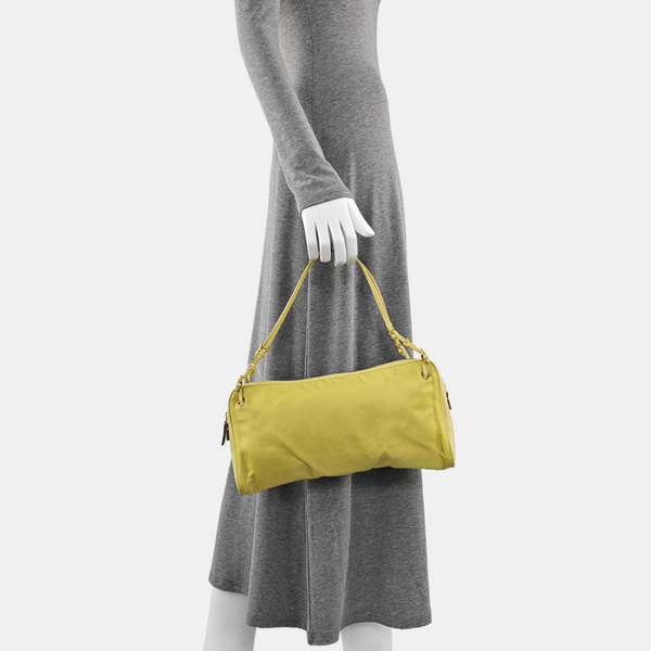 Nylon Top Handle Bag Yellow