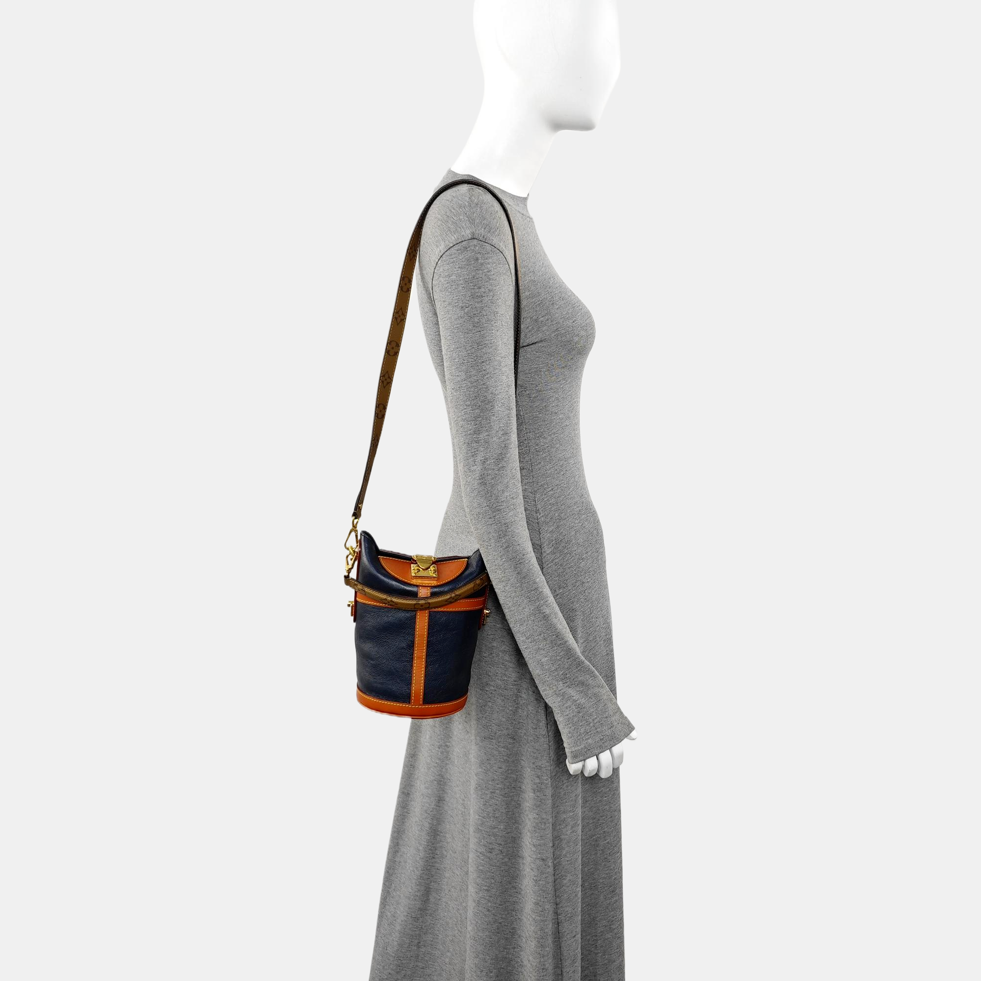 DUFFLE Monogram Calfskin Blue