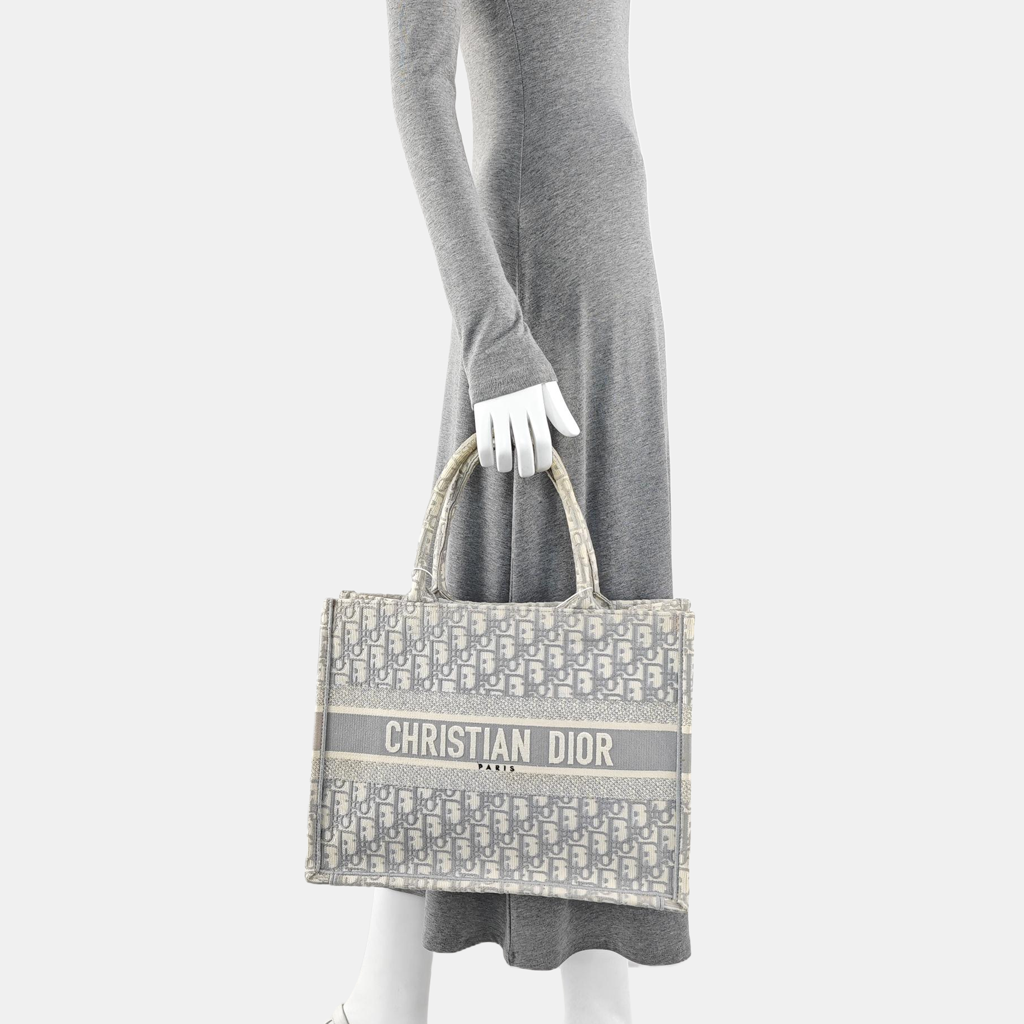 Book Tote Medium Oblique Canvas Gray