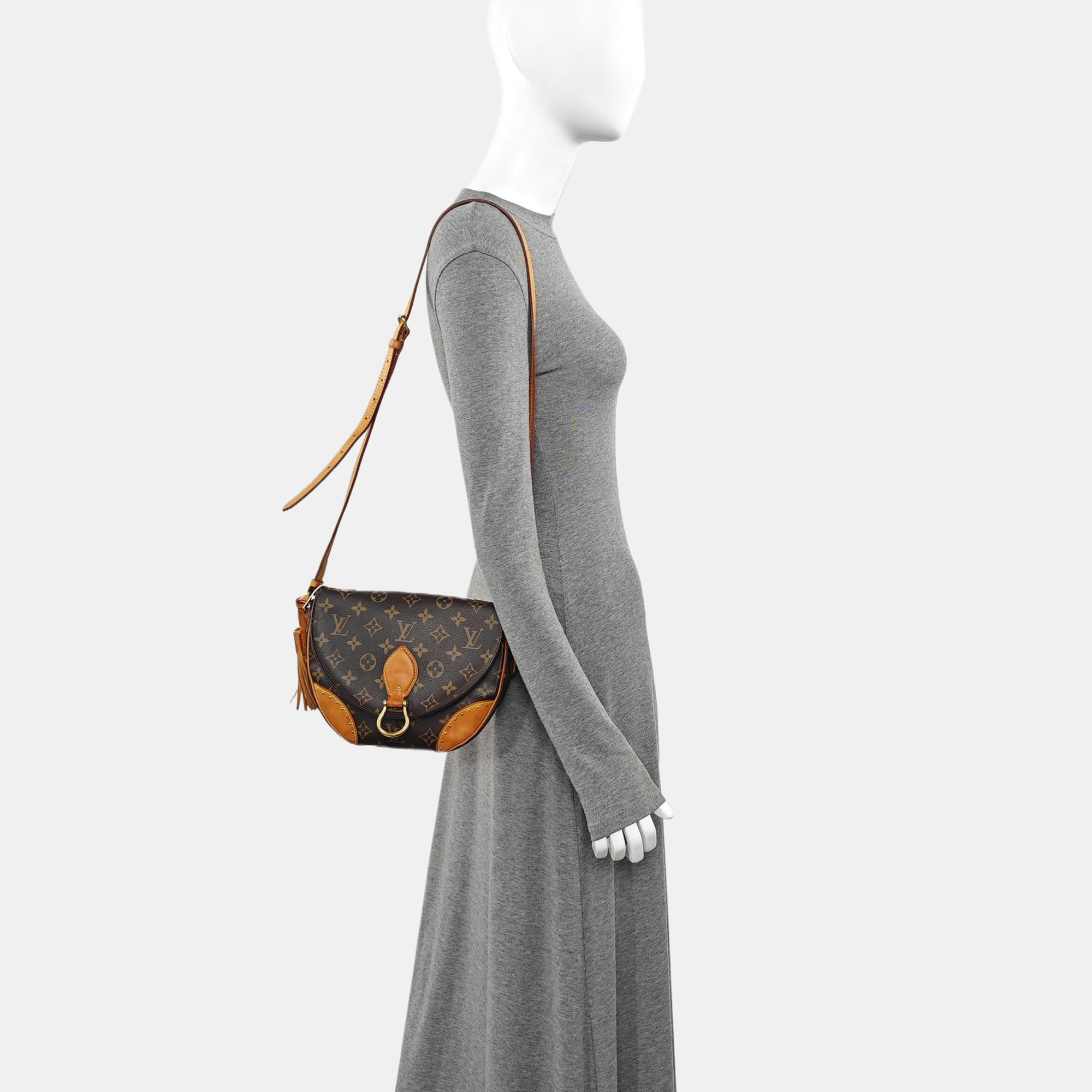 SAINT CLOUD Monogram Coated Canvas Brown