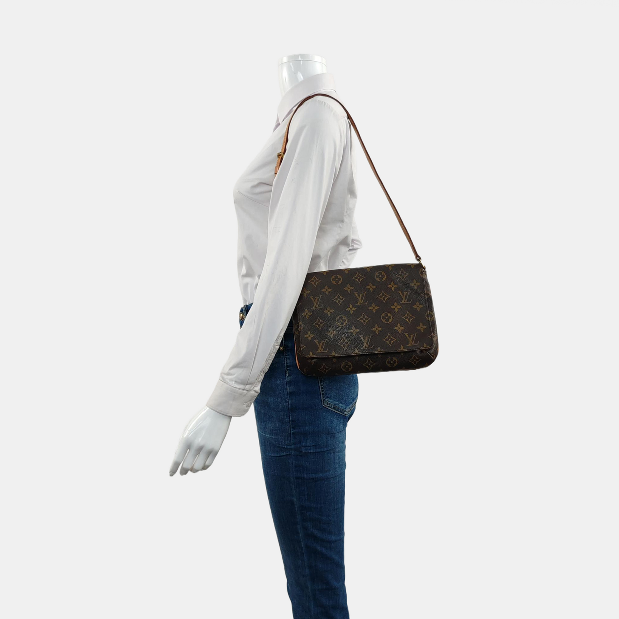 MUSETTE TANGO Monogram Coated Canvas Brown