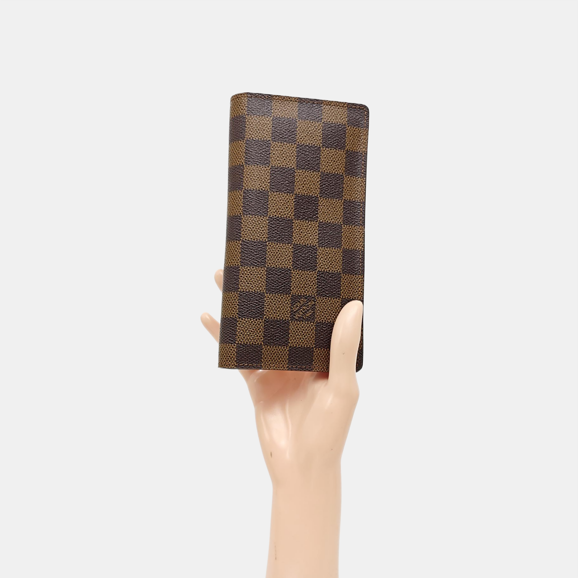 Damier Ebene Coated Canvas Wallet Brown