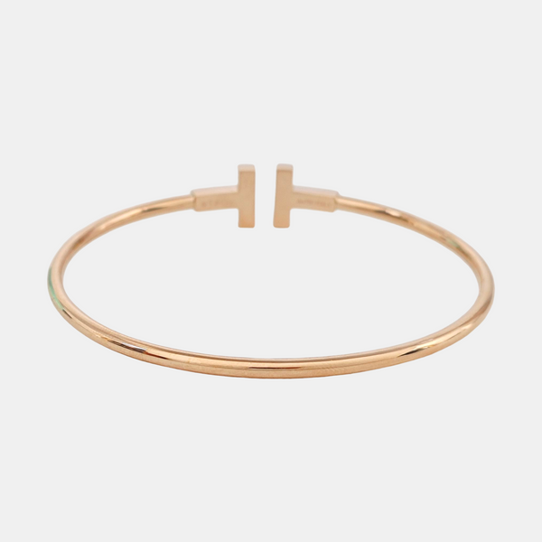 Tiffany T 18k Rose Gold Bangle