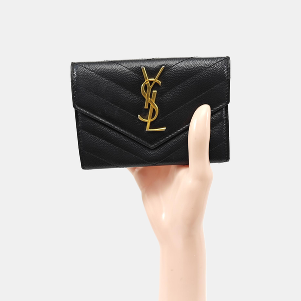 MONOGRAM Chevron Calfskin Black Wallet