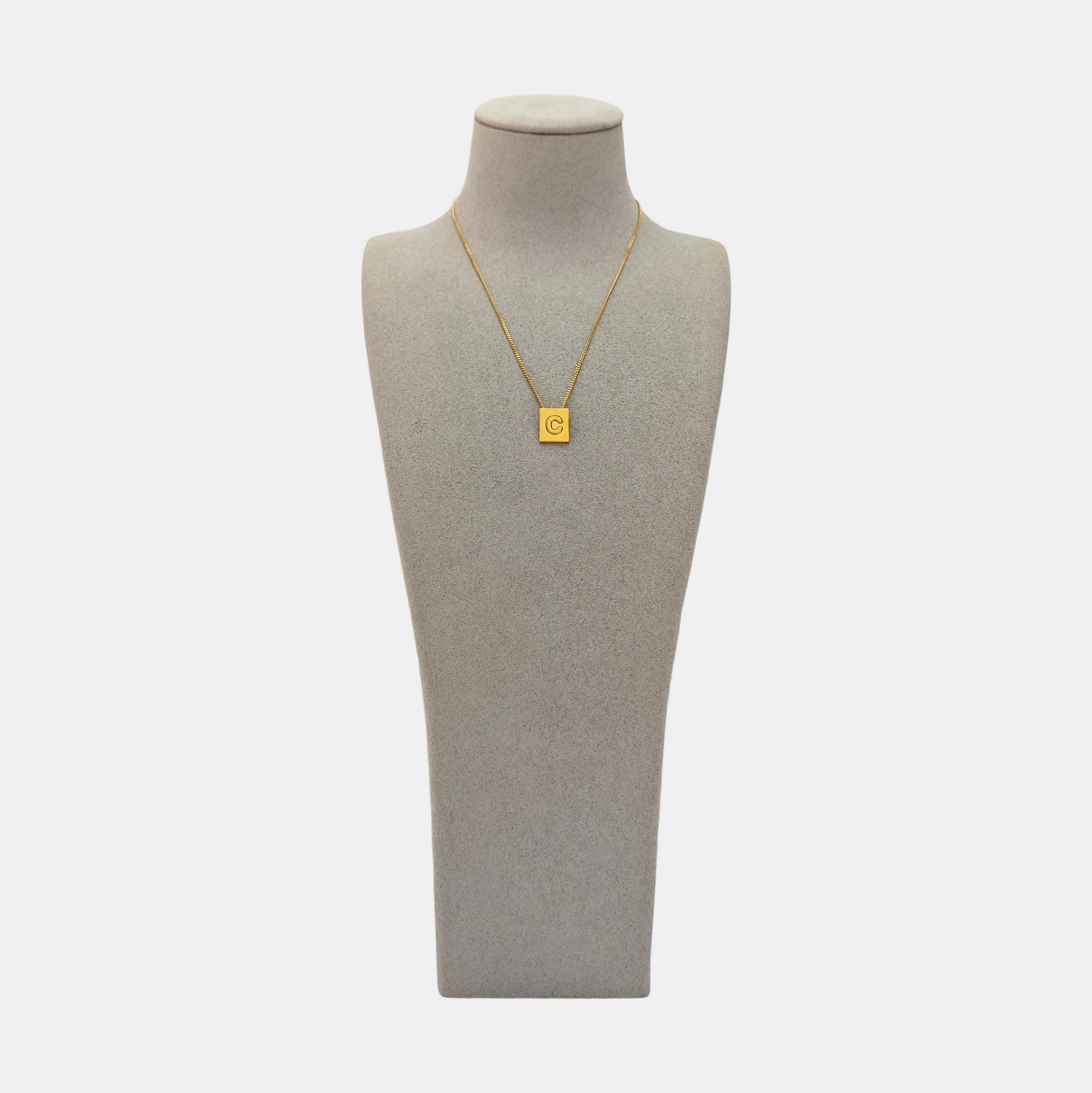 ALPHABET Brass Gold Necklace