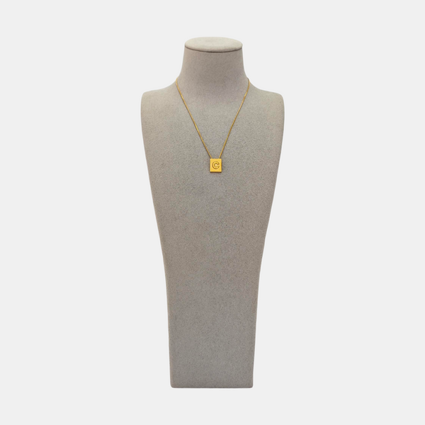 ALPHABET Brass Gold Necklace