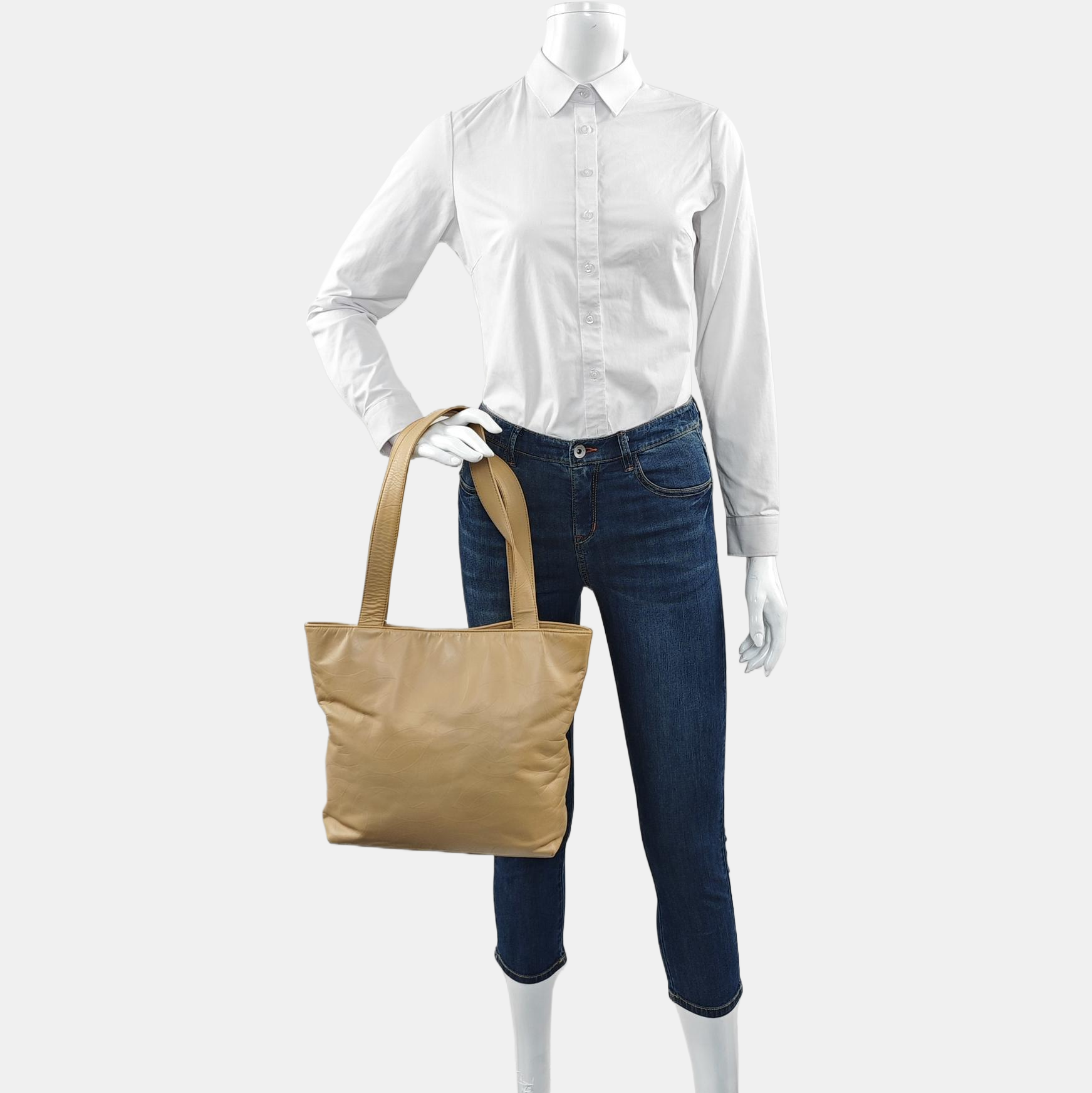 Medium Calfskin Beige