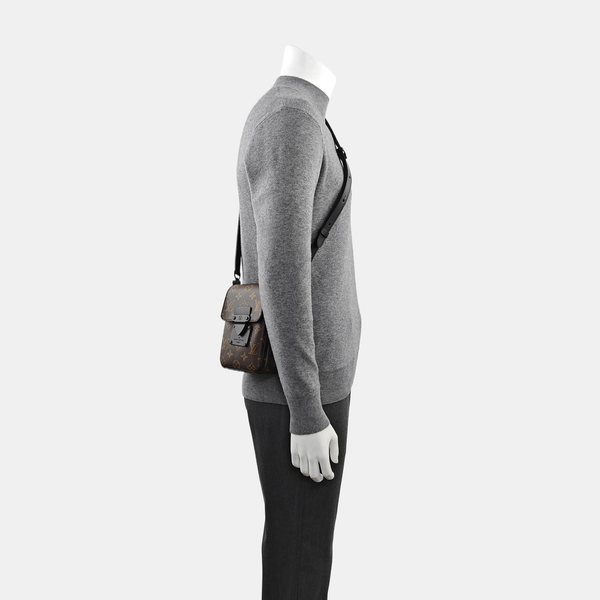 S LOCK Mini Monogram Coated Canvas Brown