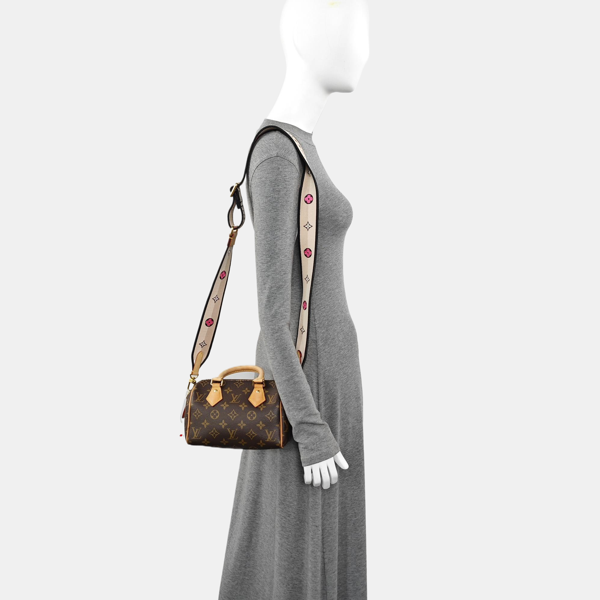 SPEEDY 20 Monogram Coated Canvas Brown