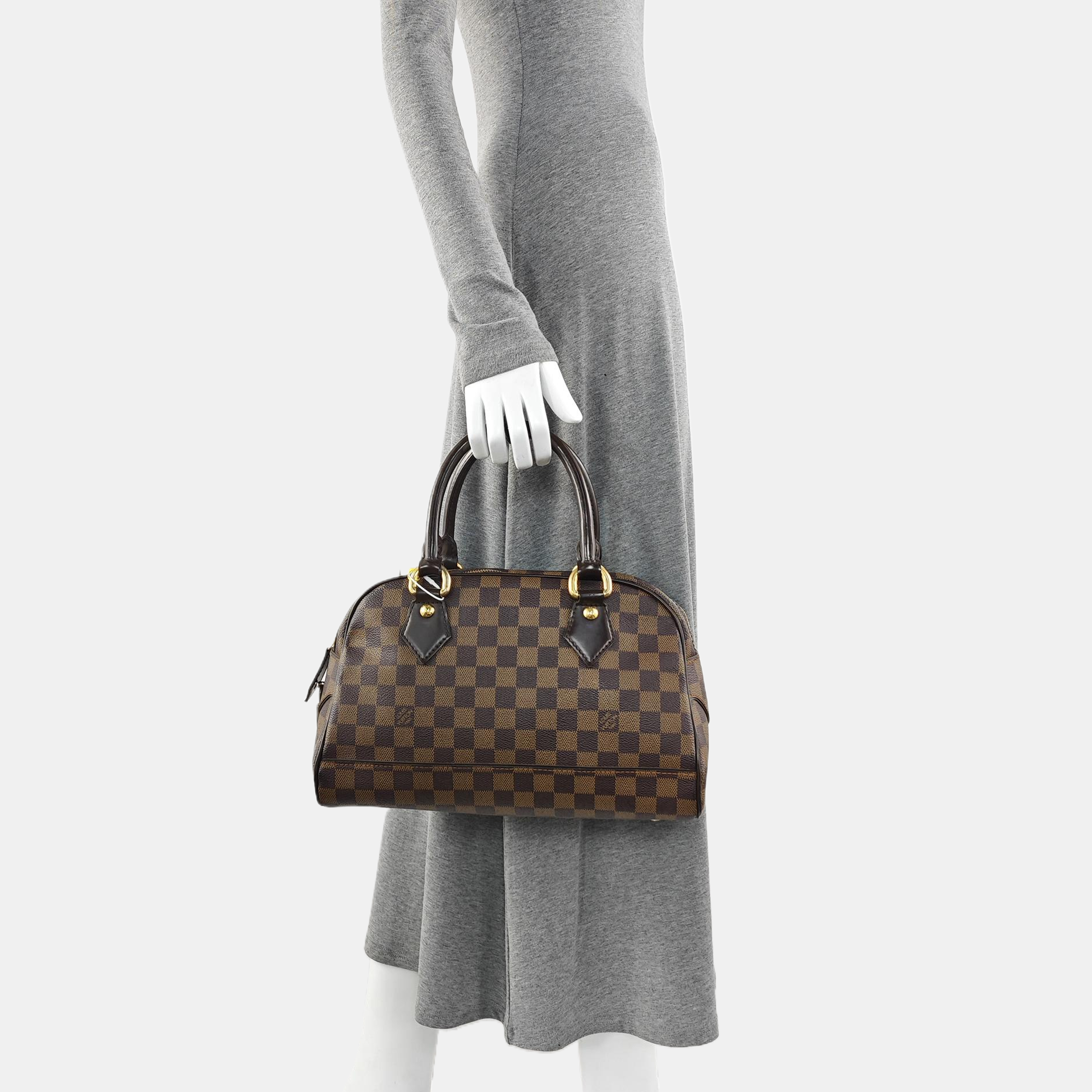 DUOMO Damier Ebene Coated Canvas Brown