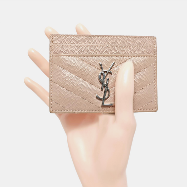 MONOGRAM Calfskin Pink Card Holder