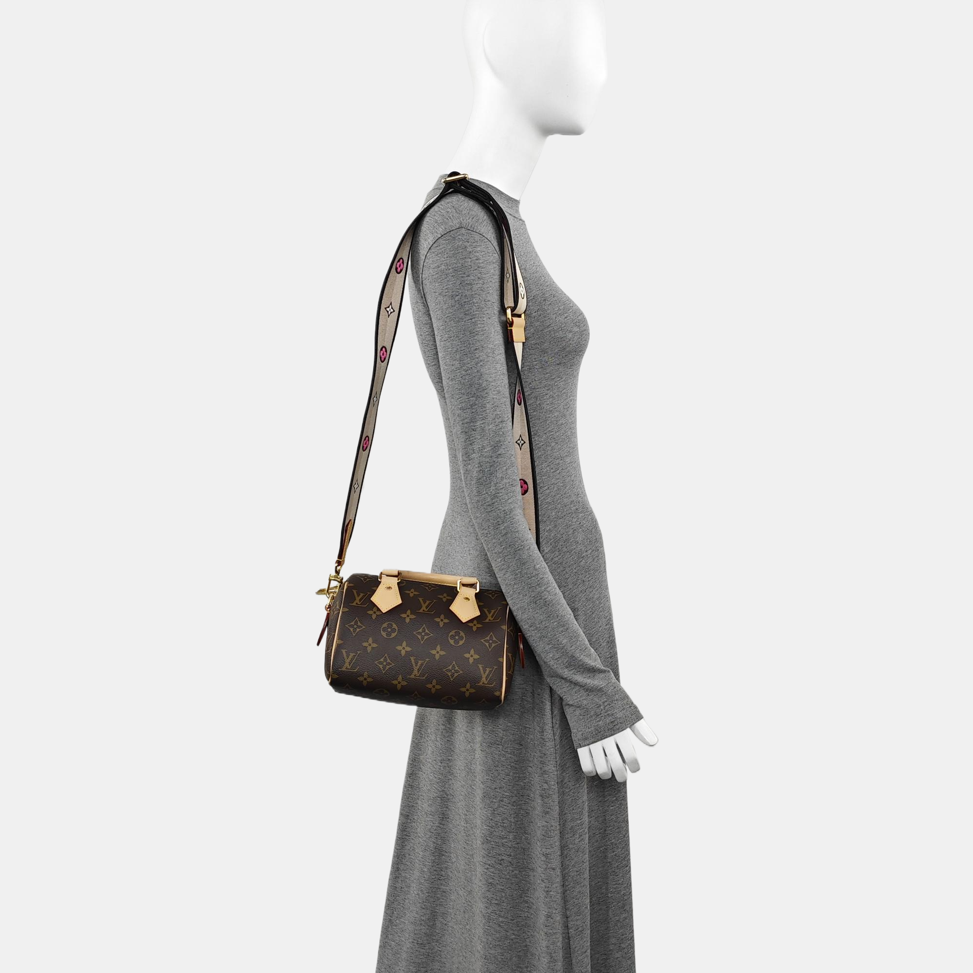 SPEEDY 20 Monogram Coated Canvas Brown