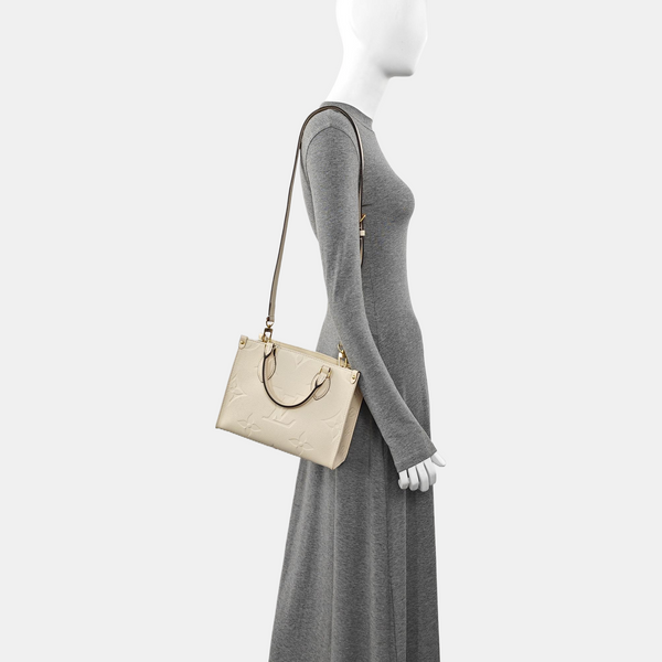 ONTHEGO PM Monogram Calfskin Beige