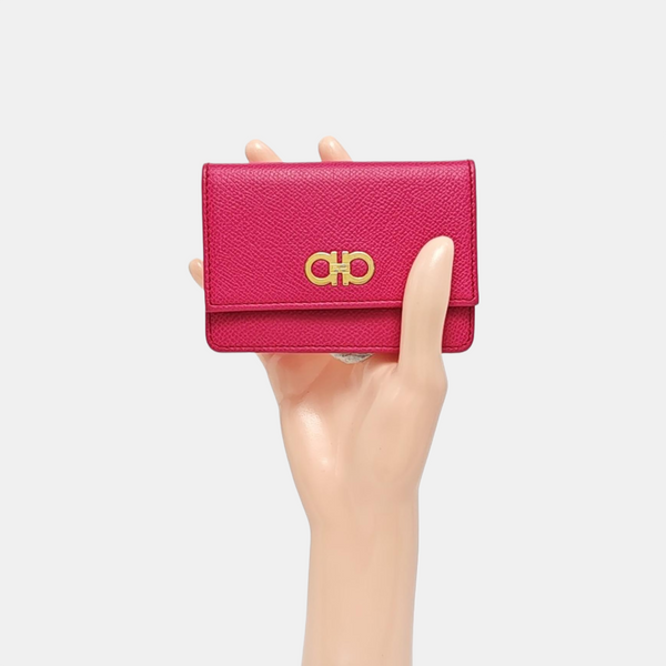 Calfskin Card Holder Red