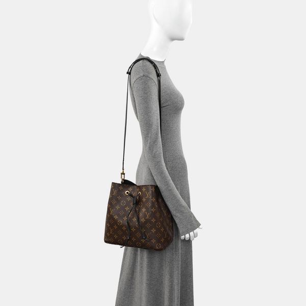 NÉONOÉ MM Monogram Coated Canvas Brown