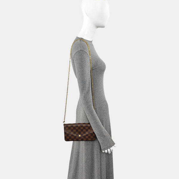 FÉLICIE Damier Ebene Coated Canvas Brown