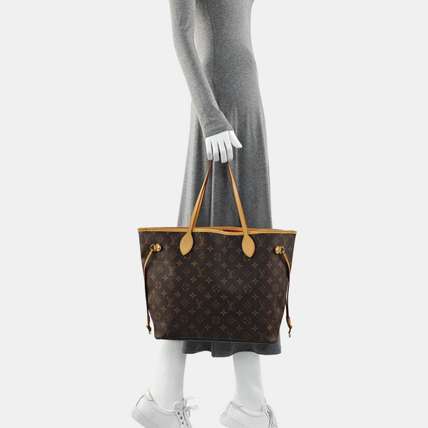 NEVERFULL MM Monogram Coated Canvas Brown