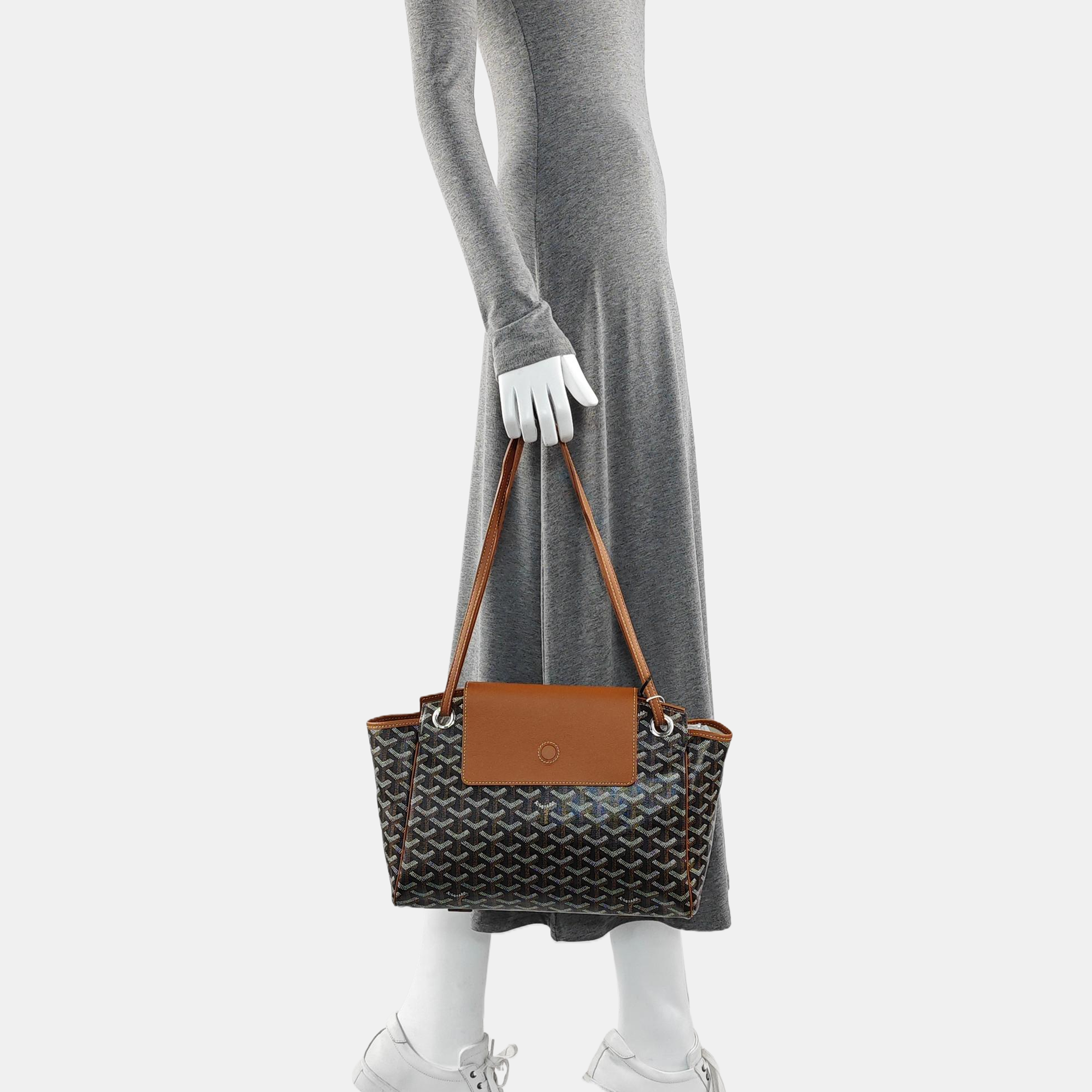 Rouette PM Coated Canvas Brown