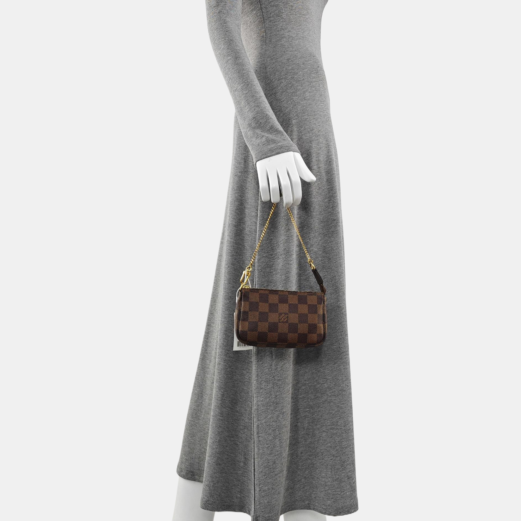 Authenticated pre-owned  ACCESSOIRES Mini Coated Canvas Brown - Top Handle Bag at Looply